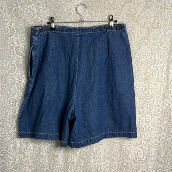 Cabin Creek Blue Mini Wrap Skort Casual 100% cotton - Picture 2 of 4